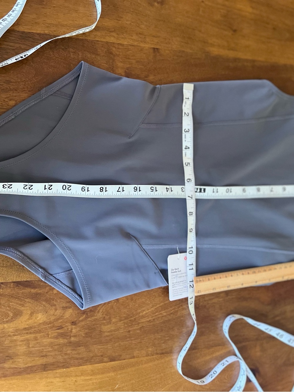 Lululemon NWT $128 Gray Zip Back Paddle Board Swimsuit Medium Bum Coverage SZ 4 - Picture 15 of 16